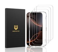 UNBREAKcable Verre Trempé pour iPhone 16 Pro, Dureté 9H, Double Verre Trempé Incassable HD, Cadre d'installation Facile, Coque Compatible, Films de Protection d'écran pour 6,3" iPhone 16 Pro-Lot de 3