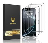 UNBREAKcable Verre Trempé pour iPhone 16 Pro Max, Dureté 9H, 99% HD, Cadre d'installation Facile, Coque Compatible, Films de Protection d'écran pour 6,9" iPhone 16 Pro Max - Lot de 3