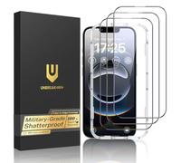 UNBREAKcable Verre Trempé pour iPhone 16e, Lot de 3 Protecteur d'Écran [Dureté 9H] [Clarté HD de 99,99%] [Cadre d'Installation Facile] [Couverture Complète] 6,1"