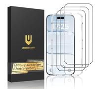 UNBREAKcable Verre Trempé pour iPhone Air, Lot de 3 Protecteur d'Écran [Dureté 9H] [Clarté HD de 99,99%] [Cadre d'Installation Facile] [Couverture Complète] 6,5"