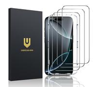 UNBREAKcable Verre Trempé pour iPhone Pro Max lot de 3, [Anti-éclats de qualité militaire] Protecteur d’écran HD pour protection complète de l’écran, anti-empreintes digitales, installation facile