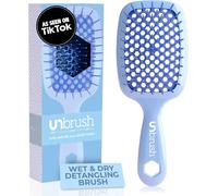 Unbrush Detangling Brush For Painless Brushing Of All Types Of Wet Or Dry Hair,Durable Duoflex Anti-Static Bristles,Lightweight Handle,Ventilated Hair Brush,Light Blue