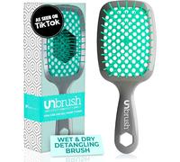 Unbrush Detangling Brush For Painless Brushing On All Types Of Wet Or Dry Hair,Durable Duoflex Antistatic Bristles,Lightweight Handle,Ventilated Hair Brush,Aurora