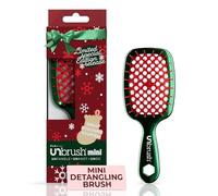 UNbrush Mini brosse à cheveux de vacances pour un brossage sans douleur sur tous les types de cheveux humides/secs - Mini brosse démêlante UNbrush avec poils antistatiques durables, légère et ventilée