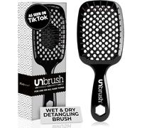 Unbrush Wet & Dry Ventilated Detangling Hair Brush,Black