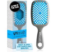 Unbrush Wet & Dry Ventilated Detangling Hair Brush,Light Blue/Grey