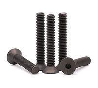 UNC Lot de 30 vis à tête plate en alliage d'acier de grade 10.9 avec oxyde noir, tête fraisée, filetage total 1/4"-20 x 1-1/2"