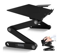 Uncaged Ergonomics WorkEZ Keyboard Tray and Mouse Pad - Black-P noir