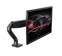 Uncaged ergonomique Hauteur réglable, ergonomique, pivotant, seul ordinateur de bureau Bras de moniteur LCD, support + universel support VESA + Ressort à gaz + 3 ports USB, Noir (Mm-b)