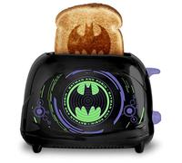 Uncanny Brands DC Comics Batman Game Over Grille-pain à deux tranches - Toasts Logo Batman sur votre toast - Appareil de cuisine amusant - Compact et facile à utiliser