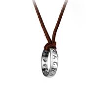 Uncharted 4 Drake's Vintage Band Bague Collier en cuir avec pendentif à code