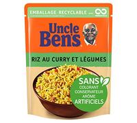 Uncle Ben's Riz Curry Légumes Express 2 Min au Micro-Onde Poêle, 250g