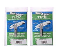 Uncle Bill's Sliver Gripper Tick Removal Tweezers with Keychain Clip (2 Pack)