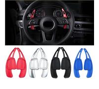 UNCLE LIAO 2 pièces en voiture volant changement de vitesse palette lame manette de vitesse adapté pour Audi A4 B9 A5 Q2 Q7 S3 S4 TT TTS 2016 2017 2018 extensions de changement de volant.,A-Black