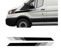 UNCLE LIAO Voiture de Décalque de Latérale de Corps Jupe,pour Ford Transit Tourneo Porte de Voiture latérales Jupe Autocollant Corps Vinyle décalque.,White