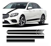 UNCLE LIAO Voiture de Décalque de Latérale de Corps Jupe,pour Mercedes Benz W213 Berlina a 4 Porte 2017-2023 Porte de Voiture latérales Jupe Autocollant Corps Vinyle décalque.,Black