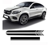 UNCLE LIAO Voiture de Décalque de Latérale de Corps Jupe,pour Mercedes Benz LE W166 W167 C292 Coupé C167 GLE53 63 AMG Porte de Voiture latérales Jupe Autocollant Corps Vinyle décalque.,White