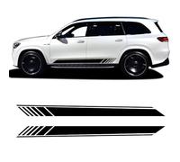 UNCLE LIAO Voiture de Décalque de Latérale de Corps Jupe,pour Mercedes Benz GLS Class 2020 X167 X166 X164 Edition 1 AMG Porte de Voiture latérales Jupe Autocollant Corps Vinyle décalque.,Black
