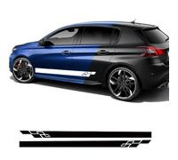 UNCLE LIAO Voiture de Décalque de Latérale de Corps Jupe,pour Peugeot 308 CC GTI SW Porte de Voiture latérales Jupe Autocollant Corps Vinyle décalque.,Yellow