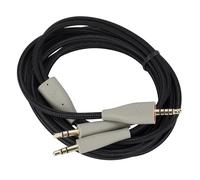 UNCLE LIGHT Câble de rechange MMX100, compatible avec les casques de jeu Beyerdynamic MMX100, cordon auxiliaire de 3,5 mm, 2 mètres, noir