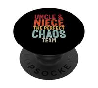 Uncle & Niece The Perfect Chaos Team Retro Best Uncle Niece PopSockets PopGrip Adhésif