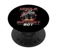 Uncle of The Birthday Party Monster Truck Oncle PopSockets PopGrip Adhésif