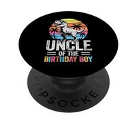 Uncle of The Birthday Party Outfit Dinosaure Oncle PopSockets PopGrip Adhésif