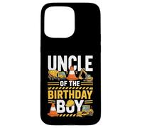 Uncle of The Birthday Party Outfit Excavator Crew Oncle Coque pour iPhone 15 Pro Max