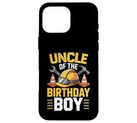 Uncle of The Birthday Party Outfit Excavator Crew Oncle Coque pour iPhone 16 Pro Max