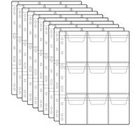 Uncle Paul 90 Pages de pièces de Monnaie de Poche - 9 grilles/Page Porte-Badge Transparent Timbre Protecteur de Monnaie Fournitures de Collecte de pièces 10 Feuilles CS03009