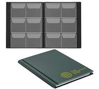 Uncle Paul Album de Collection de pièces de Monnaie 60 Poches - 4,5x4,5 cm/1,8x1,8 Pouces Porte-Monnaie Livre Album de Stockage d'argent Penny Pocket pour collectionneurs Vert CS0106GR