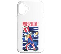Uncle Sam Dabbing 4th of July Merica Hommes Femmes Enfants Adultes Coque pour iPhone 16 Plus