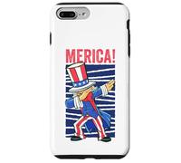 Uncle Sam Dabbing 4th of July Merica Hommes Femmes Enfants Adultes Coque pour iPhone 7 Plus/8 Plus