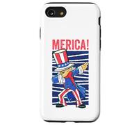 Uncle Sam Dabbing 4th of July Merica Hommes Femmes Enfants Adultes Coque pour iPhone SE (2020) / 7/8