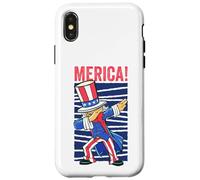 Uncle Sam Dabbing 4th of July Merica Hommes Femmes Enfants Adultes Coque pour iPhone X/XS