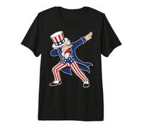 Uncle Sam Dabbing Funny 4th of July American Patriotic T-Shirt Haut de Gamme