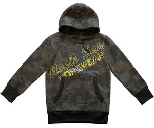 Uncle Sam Enfants Sweathoody Profession Olive Camouflage/Noir 176