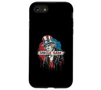 Uncle Sam Graffiti Urban Art Patriotique Rouge Blanc Bleu Style Coque pour iPhone SE (2020) / 7/8