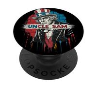 Uncle Sam Graffiti Urban Art Patriotique Rouge Blanc Bleu Style PopSockets PopGrip Adhésif