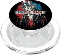 Uncle Sam Graffiti Urban Art Patriotique Rouge Blanc Bleu Style PopSockets PopGrip pour MagSafe