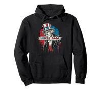 Uncle Sam Graffiti Urban Art Patriotique Rouge Blanc Bleu Style Sweat à Capuche