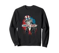 Uncle Sam Graffiti Urban Art Patriotique Rouge Blanc Bleu Style Sweatshirt