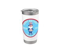 Uncle Sam patriotique 4 juillet 2026 anniversaire de l'Amérique Gobelet isotherme en acier inoxydable double paroi
