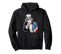 Uncle Sam Patriotique Graffiti Art Pop Culture Urban Style Sweat à Capuche