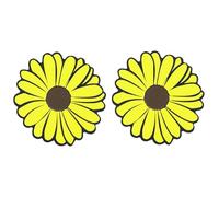 UncleS 1 paire de cache-tétons Coussinets Simple Utilise Élégante Colle Forme de Fleur Pétales Pâtes pour Femmes Soutien-gorge Accessoires Soudure Mamelons Concealers, jaune, taille unique