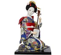 UncleS 12Inch Japanese Geisha Figure Kimono Figurine with Embroidery Clothing for Unique Home Display Cultural Present Japanese Collectible