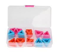 UncleS 18 Pièces Bouchons D'aiguille De Forme Triangulaire Crochets Bouchons De Pointe Protecteurs De Pointe D'aiguille À Tricoter pour Le Tissage Artisanat Accessoires D'outils De Couture