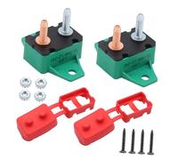 UncleS 30Amp Automatic Reset Circuit Breakers Overcurrent Protectors Plastic Red Boot Covers 12V/24V Systems 2 Unit Package Plastic Body Circuit Breaker