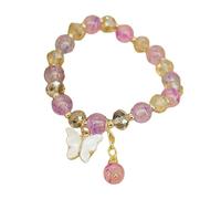 UncleS À Breloques Papillon Tendance Corde Élastique Colorée Chaîne À Main Élégante En Perles Bijoux Pour Usage Quotidien Bracelets Colorés