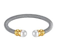 UncleS À La Mode en Acier Inoxydable Câble Réglable avec Perles Simulées Accessoires À Usage Quotidien pour Femmes Perles en Acier Titane